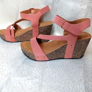 Weebo Rose platform wedges